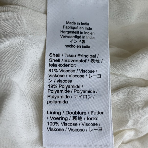 J Crew Women Size 3X Dress Natural Satin White Palermo Crinkle Long Midi Flutter - Picture 6 of 7